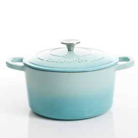  Vas de fontă emailată, 4.7L, rotund, bleu Crock-Pot